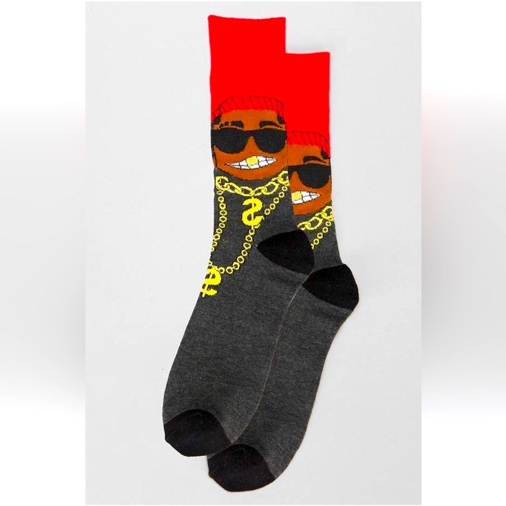 URBAN OUTFITTERS Socks BILLY BERG Chain RAPPER Dollar Gold Tooth Sunglass NWT